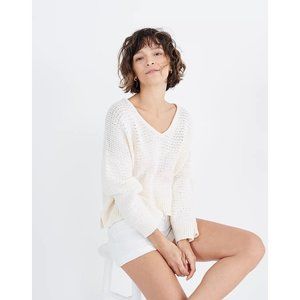 Madewell Breezeway Pullover Sweater Sz XL Cream Off White